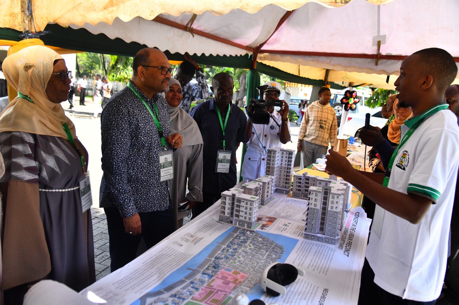 Prof Shaukat Abdulrazak at the TUM innovation exhibition, 7th Multidisciplinary Conference 2026